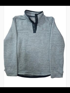 Vineyard Vines Women’s M Snap Neck Pullover Blue Performance Sweatshirt
